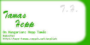 tamas hepp business card